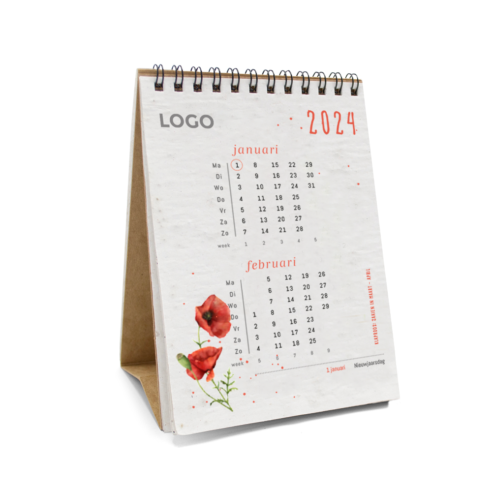 Seed paper calendar A6 | Eco gift